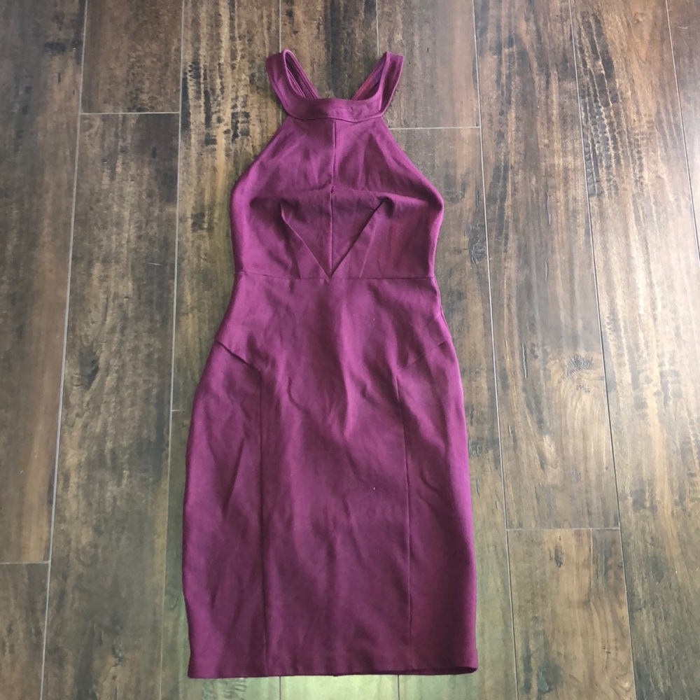 Maroon mini dress